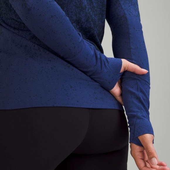 NWT swiftly tech long sleeve gradient block psychic/true navy size 4 lululemon - Picture 13 of 15